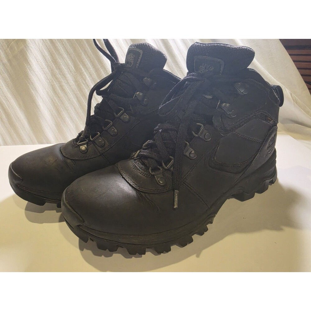 Timberland Mt. Maddsen Mid Waterproof Hiking Boots Men's 8.5 Black 2731R Leather